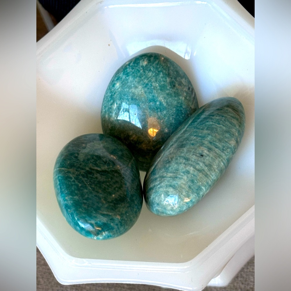 Blue Green Amazonite Palm Crystals